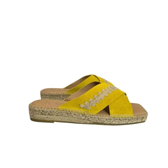 JUTELIA Made In Spain Suede Espadrille Flat Sandals - Picture 4 of 13